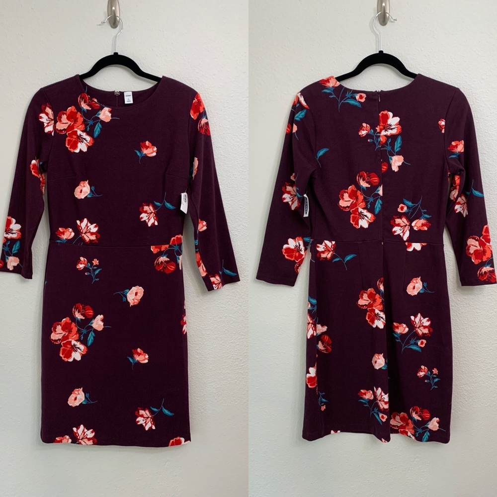 NWT Old Navy Purple Floral Sheath Dress
